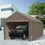 Carport, 10X20 Heavy Duty Portable Carport Garage Tent for Outdoor Storage Shelter khaki