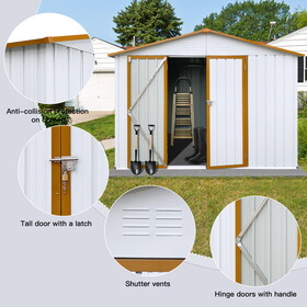 Metal garden sheds 6ftx8ft outdoor storage sheds W1350S00001