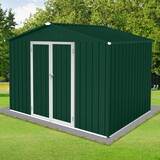 Metal garden sheds 6ftx8ft outdoor storage sheds Green+White W1350S00014