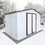 Metal garden sheds 10ftx8ft outdoor storage sheds white+coffee W1350S00015
