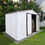Metal garden sheds 10ftx8ft outdoor storage sheds white+coffee W1350S00015