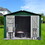 Metal garden sheds 10ftX8ft outdoor storage sheds Green + White W1350S00017