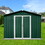 Metal garden sheds 10ftX8ft outdoor storage sheds Green + White W1350S00017