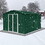 Metal garden sheds 10ftX8ft outdoor storage sheds Green + White W1350S00017