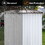 Metal garden sheds 6ftx8ft outdoor storage sheds white+offee W1350S00019