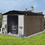 Metal garden sheds 10ftX8ft outdoor storage sheds Brown + Black W1350S00021