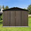 Metal garden sheds 10ftX8ft outdoor storage sheds Brown + Black W1350S00021
