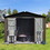 Metal garden sheds 10ftX8ft outdoor storage sheds Brown + Black W1350S00021