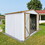 Metal garden sheds 10ftx8ft outdoor storage sheds white+yellow with window