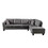Fabric Right Chaise Living Room Sofa Set with Storage Ottoman W1352S00005