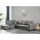 Fabric left Chaise Living Room Sofa Set with Storage Ottoman W1352S00006
