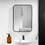 24*30inch Mirror Hangs Horizontally or Vertically Black Metal Framed Bathroom Mirror W1355133658