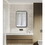20x28 inch Black Metal Framed Wall mount or Recessed Bathroom Medicine Cabinet with Mirror W135560524