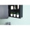 20x28 inch Black Metal Framed Wall mount or Recessed Bathroom Medicine Cabinet with Mirror W135560524