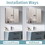 30x26 inch Double door mirror medicine cabinet Surface Mount or Recess aluminum W135562757