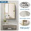 16*28 inches White Metal Framed Wall mount or Recessed Bathroom Medicine Cabinet with Mirror W1355P143971