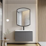 16x26 inch Medicine Cabinet Mirror Cabinet Aluminum cabinet Curved Bathroom Livingroom Recessed Mount or Wall Mount