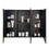 39x28 inches Medicine Cabinet Black Iron Cabinet bathroom with mirror Wall mount W1355P192281