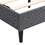 King Size Platform Bed Frame with Fabric Upholstered Headboard and Wooden Slats, No Box Spring Needed/Easy assembly, Dark Grey W135658151