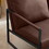 Lounge, living room, office or the reception area PVC leather accent arm chair with Extra thick padded backrest and seat cushion sofa chairs,Non-slip adsorption feet,sturdy metal frame,brown