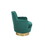 Velvet Swivel Barrel Chair, Swivel Accent Chairs Armchair for Living Room, Reading Chairs for Bedroom Comfy, Round Barrel Chairs with Gold Stainless Steel Base (Emerald) W1361116852
