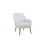 Modern Soft White Teddy fabric Ivory Ergonomics Accent Chair Living Room Chair Bedroom Chair Home Chair with Gold Legs and Adjustable Legs for Indoor Home W136158219