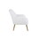 Modern Soft White Teddy fabric Ivory Ergonomics Accent Chair Living Room Chair Bedroom Chair Home Chair with Gold Legs and Adjustable Legs for Indoor Home W136158219