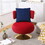 WINE RED + Velvet + Foam + American Design + Primary Living Space