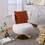 Swivel Accent Chair Armchair, Round Barrel Chair in Fabric for Living Room Bedroom W1361S00006