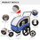 2-in-1 Double 2 Seat Bicycle Bike Trailer Jogger Stroller for Kids Children Foldable Collapsible w/Pivot Front Wheel W1364133905