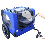 Blue 16 inch air wheel Pet Bike Trailer for Dogs Foldable Bicycle Pet Trailer W136456109