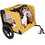 Yellow Outdoor Heavy Duty Foldable Utility Pet Stroller Dog Carriers Bicycle Trailer W136458017