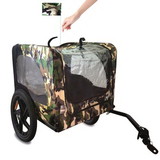 Camouflage Foldable Bicycle Trailer Bike Trailer for Camping Pet Dog Cat Luggage Carry W136458022
