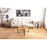 Wood Coffee Table, Natural Wood Coffee Table, Solid Wood Center Large Coffee Table for Living Room W1366104939