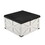 Coffee Table with Storage, Square Coffee Table Lift Top with Pull Tab for Living Room and Apartment, Rustic Cocktail Table Bohemian Style, 31.50x31.50x18.75, Black+White