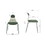 Leisure Chair Dining Chair with match color pad, tilt degree 15&#176;,iron foot with mute pad,300LBS, Green, set of 2 W137056914