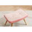 Wooden Step ottoman,Wooden Step Stool for Adults,Square Cushion Foot Stool,Small Stool with Non-Slip Pad,Wood Stool Suitable for Bedroom, Living Room and Kitchen (PINK) W1372121104