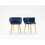 Living Room Chairs,Velvet Makeup Vanity Chair with Back Arm Bedroom Accent Chair Elegant Comfy Single upholstered Chair with Gold Metal Legs (blue,2 set) W1372121318