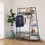 Entryway Coat Rack/ Hall Tree with Bookshelves, Multiple Hooks, and Bench Seat W138557299