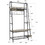 Entryway Coat Rack/ Hall Tree with Bookshelves, Multiple Hooks, and Bench Seat W138557299