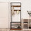 Hall Tree Coat Rack Shoe Bench with Hooks, 3-In1 Hall Tree Coat Shoe Rack Stand, 3-Tier Shoe Bench with Coat Hat Rack for Entryway Hall Foyer Mudroom Bedroom, Easy as Sembly, Rustic Brown W138567837