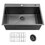 33x22 inch Gunmetal Black Topmount 18 Gauge 304 Stainless Steel Kitchen Sink W1386137448
