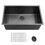 27x17 inch Undermount Gunmetal Black 18 Gauge Stailess Steel Kitchen Sink W1386137810