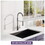 27inch Gunmetal Black Undermount 18 Guage Stainless Steel Kitchen Sink with Black Spring Neck Faucet W1386137811