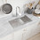 32x19 inch Kitchen Sink Stainless Steel Single Blow Workstation Underment Kitchen Sink 18 Gauge W138657609