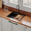 30" x 22" Black Drop in Kitchen Sink, 16 Gauge Stainless Steel Workstation Sink W138658084