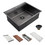 27" x 22" Drop in Kitchen Sink Gunmetal Black, 16 Gauge Stainless Steel Workstation Sink W138658685