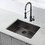 32x19 inch Undermount Kitchen Sink 16 Gauge Stainless Steel Single Bowl Kitchen Sink Gunmetal Black W138658694