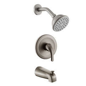 Brushed Nickel 6 inch Shower Faucet Wih Tub Spout Combo W138660317