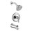 Chrome 6 inch Shower Faucet wih Tub Spout Combo (Valve Included) W138660328